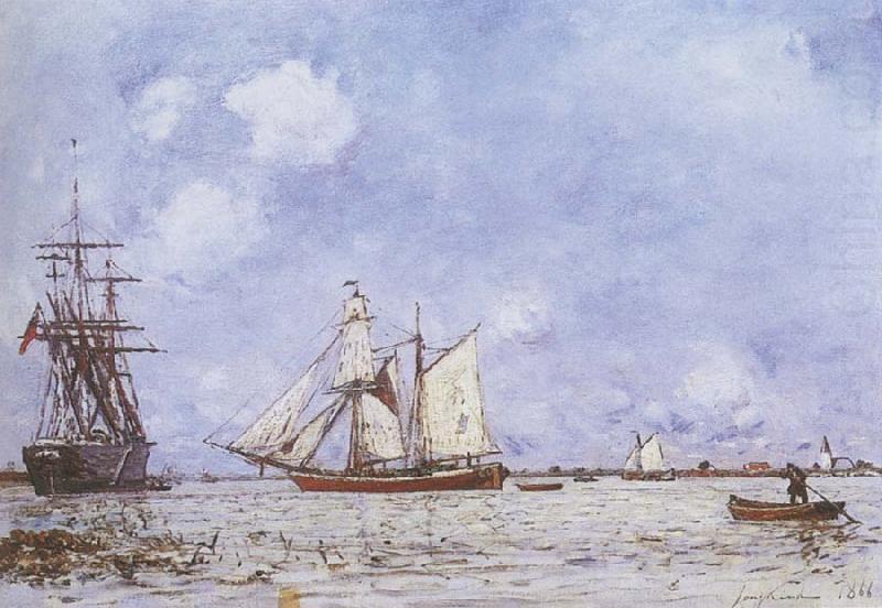 The Maas at Maassluis, Johann Barthold Jongkind